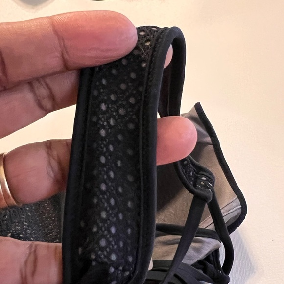 Hanes-X-Temp Strappy Pullover Wirefree Bra-G505 - Gray/Black - Size XL - Picture 3 of 5